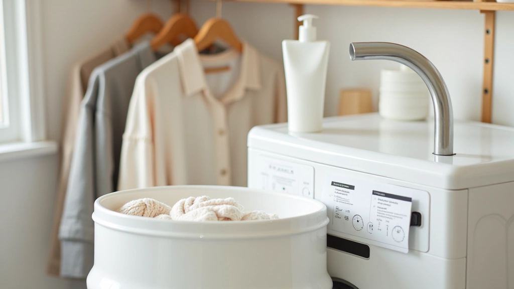 Çamaşır bakım seti, deterjan ve kumaş yummuşatıcı, temizlik ekipmanları